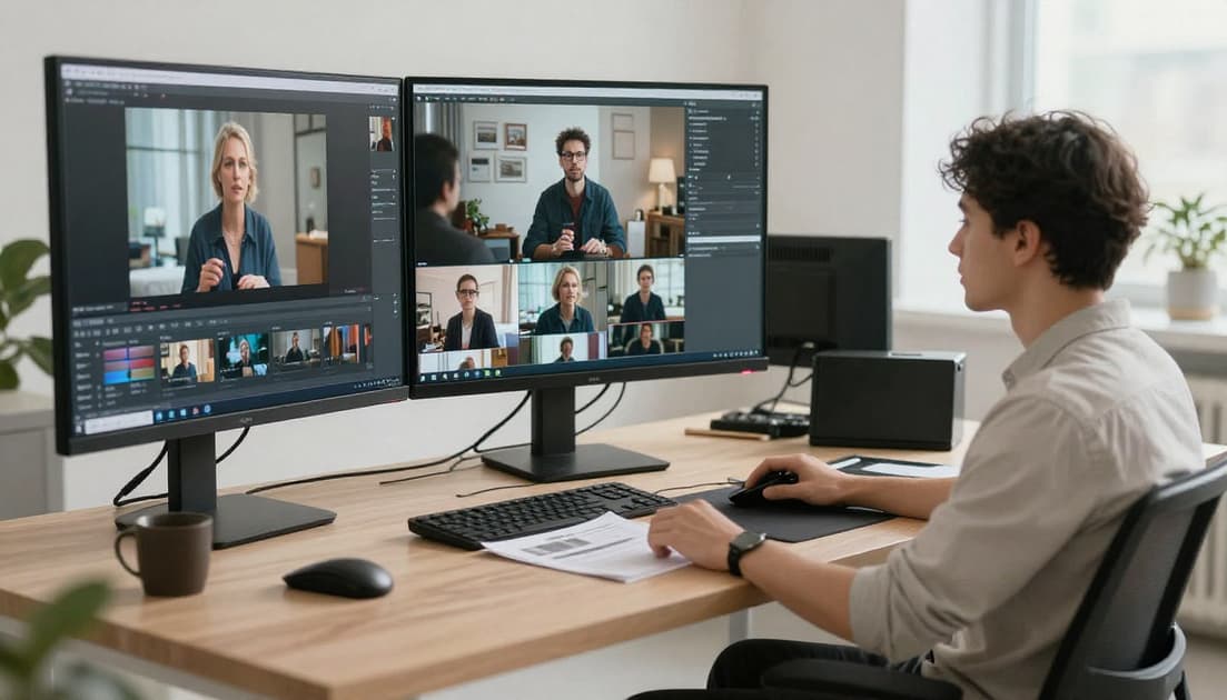 Modele AI do wideo – trendy i przyszłość generatywnego AI Kreatywna grafika przedstawiająca rozwój i przyszłość modeli AI do wideo – dłuższe, spójniejsze i atrakcyjniejsze wizualnie klipy dzięki generatywnym technologiom